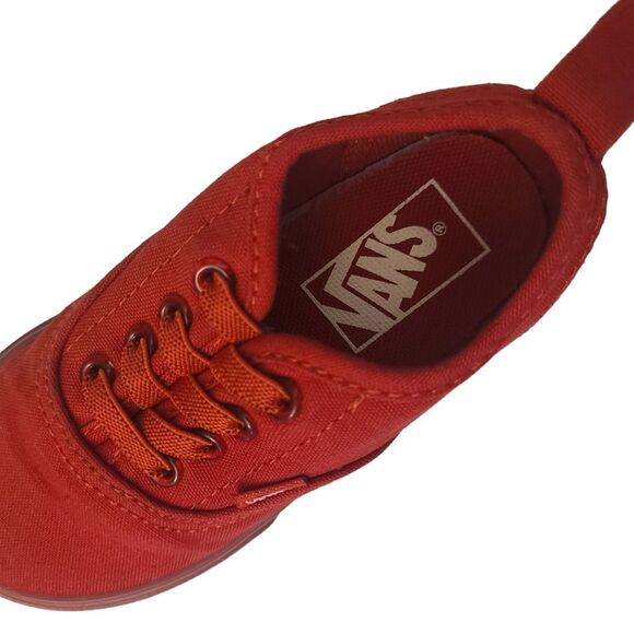 VANS Sneakers Classic Lace Up‎ Pull On Tabs Red Womens Size 8 - Picture 6 of 8